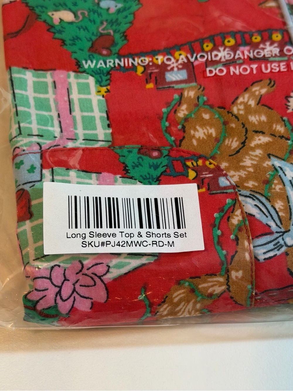 Printfresh Meowy Christmas Cotton Pajama Set NWT Long Sleeve Top & Short - Picture 2 of 7